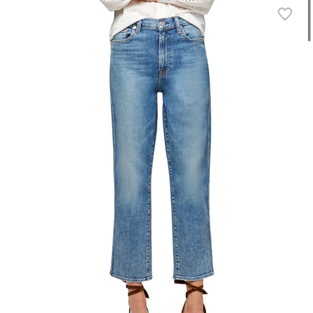 7 for all mankind hw cropped straight jeans